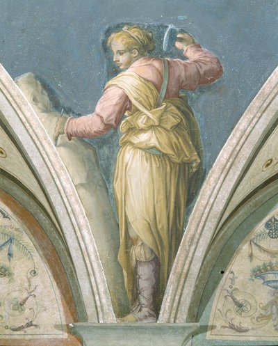 Skulptur, Die vier Künste, Peduccio, Camera della Fama, 1542 von Giorgio Vasari